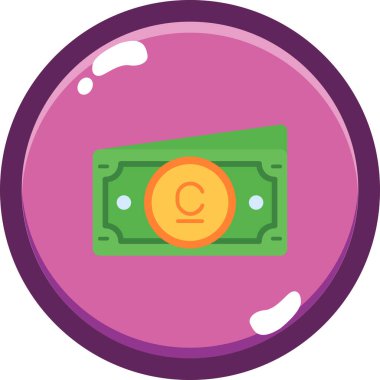 Bozuk para dolar simgesi, vektör çizimi