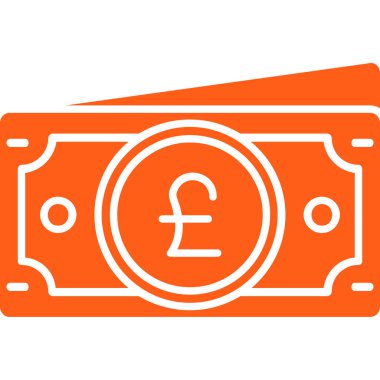 Pound banknotları düz vektör sembolü