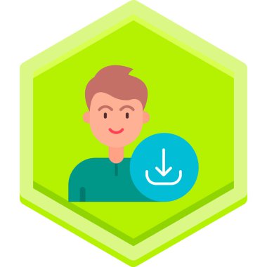 beyaz arkaplanda izole edilmiş düz biçimli avatar adam simgesi.