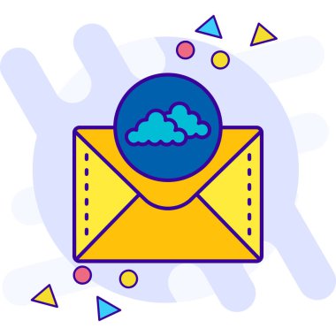 Bulut e- posta simgesi - taslak biçimi