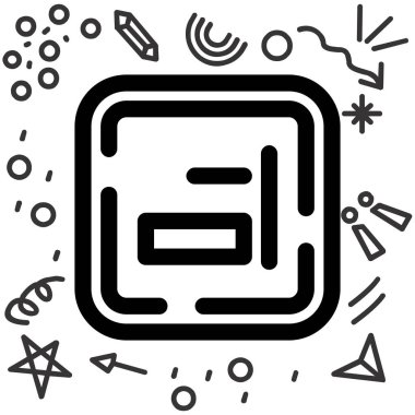 Modern bir simgenin vektör illüstrasyonu