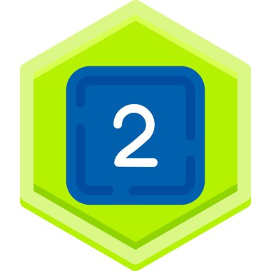 iki 22 yeşil vektör simgesi modern düz biçim beyaz arkaplan üzerinde izole