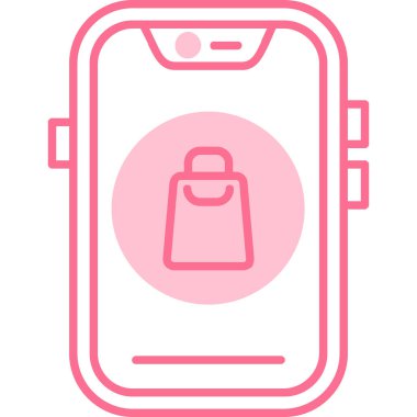 Bir smartphone simge vektör çizim