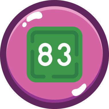 Bir topun çizgi film simgesinin vektör çizimi