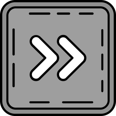 doğru yönde ok simgesi - taslak biçimi