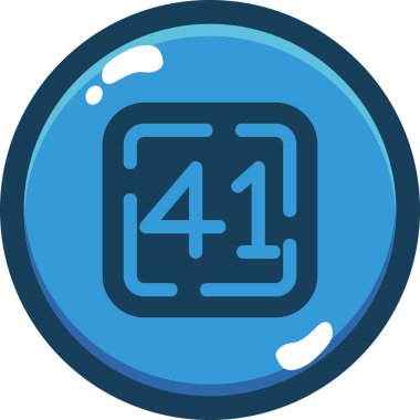 4 numara, illüstrasyon, beyaz arkaplan üzerindeki vektör.