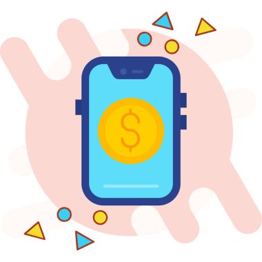 para mobil ödeme basit simge vektör çizimi