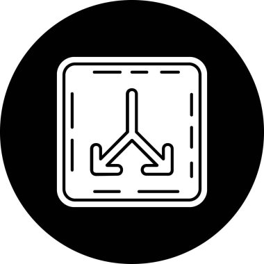 Yönlendirme Simgesi Moda Biçiminde İzole Arkaplan