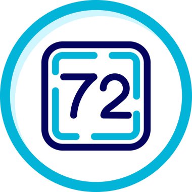 7 - 27 işaret vektör illüstrasyonu