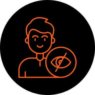 Gözü olan bir adamın vektör çizimi