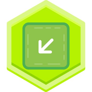 Bir yeşil ve mavi simgenin vektör illüstrasyonu