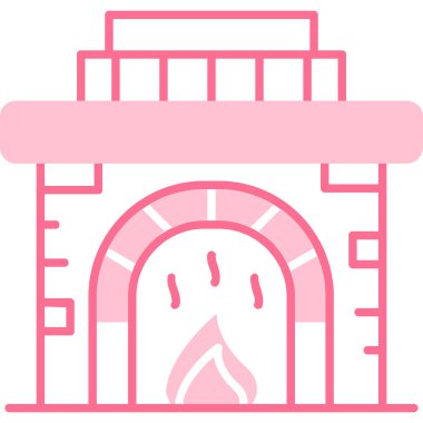 şömine vektör simgesini ateşle