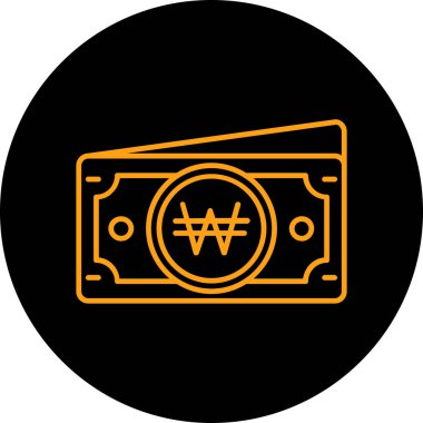 Paranın vektör illüstrasyonu modern simge