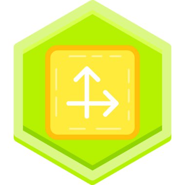 Beyaz arkaplanda yön ok simgesi, vektör illüstrasyon tasarımı