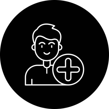 Bir insan simgesinin vektör illüstrasyonu