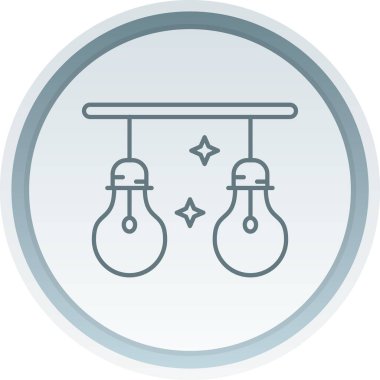 Benzersiz Ampul Vektör Kabartma Simgesi