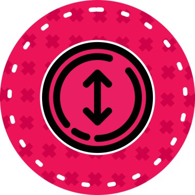 Kumarhane ruleti simgesi, basit vektör illüstrasyonu