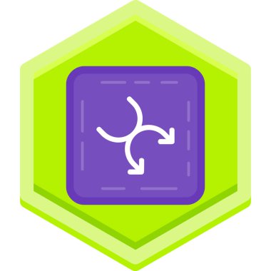 Altıgen simge vektör illüstrasyonu