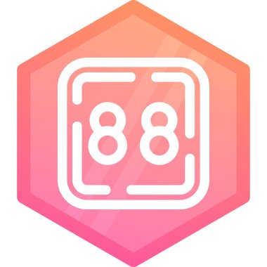 Çemberdeki modern bir simgenin vektör çizimi