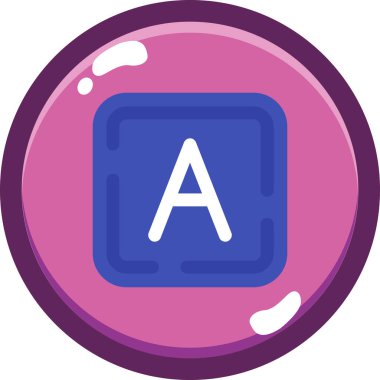 Bir alfabenin bir harfinin vektör illüstrasyonu