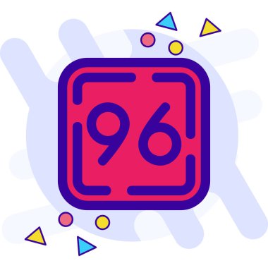 Beyaz arkaplanda izole edilmiş modada 8 numaralı simge