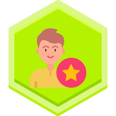 avatar yıldız vektör simgesi