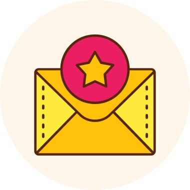 e-posta harfi simgesi vektör illüstrasyon grafik tasarımı