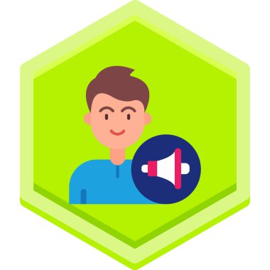 Avatar man simgesi, vektör illüstrasyonu