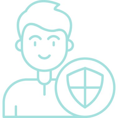 Adamım. Web simgesi basit illüstrasyon