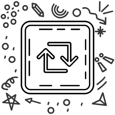 ok sol yön simgesi ana hat biçiminde