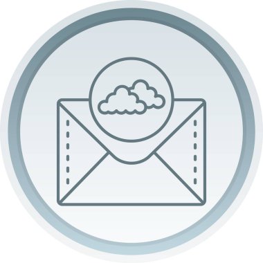 Moda tarzında izole edilmiş bir bulut simgesi