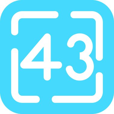 Mavi bir sayının vektör illüstrasyonu