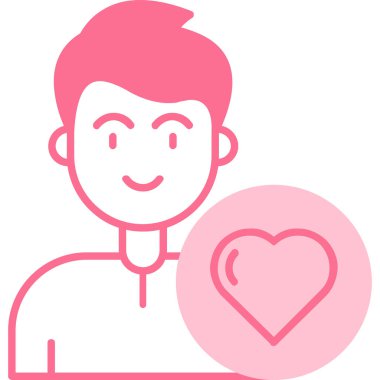 Kalp. Web simgesi basit illüstrasyon