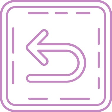 Yol işareti simgesinin vektör illüstrasyonu