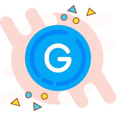 G harfi logo tasarımı. vektör illüstrasyonu