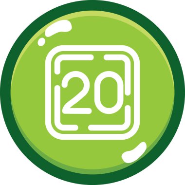 2021 yeşil simge, vektör illüstrasyonu