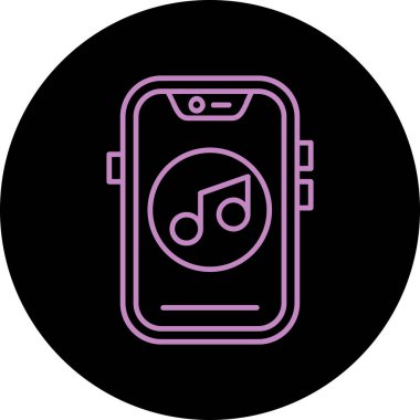 İllüstrasyon müzik uygulama simgesi