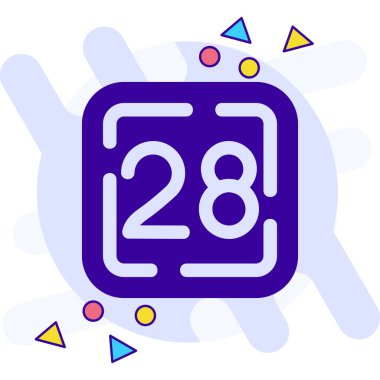 8 numara ve bir sayı simgesi dizaynı, vektör