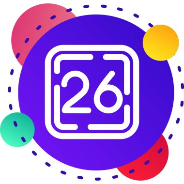 renk çizgisi Noel takvimi simgesi beyaz arkaplanda izole edildi. Mutlu noeller ve mutlu yıllar. beyaz beyaz rastgele dinamik şekiller. vektör