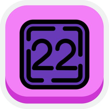 27 saat hizmet simgesi dijital düğmesi