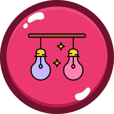 Bir ampul simgesinin vektör illüstrasyonu