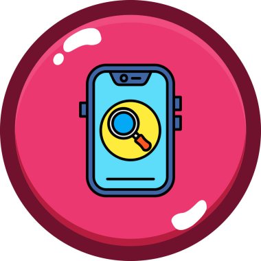 hareket eden smartphone kutsal kişilerin resmi, vektör çizim