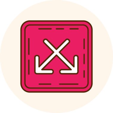 İzole edilmiş tek bir yol simgesinin vektör çizimi