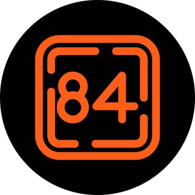 8 numaralı simge tasarımı vektör çizimi