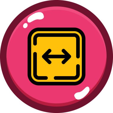 Bir düğmenin modern simgesinin vektör illüstrasyonu