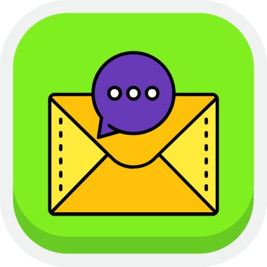 Mektup. Web simgesi basit illüstrasyon