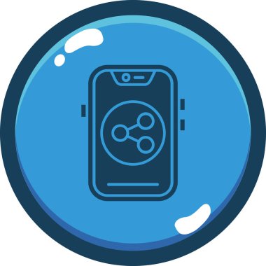 Smartphone Simgesi, vektör illüstrasyonu