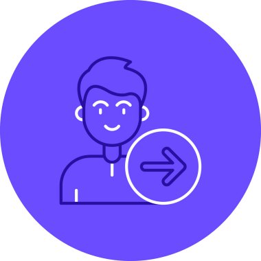 Adamım. Web simgesi basit illüstrasyon