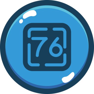 Tek bir 7 sayı simgesinin vektör illüstrasyonu