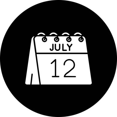 Bir takvim simgesinin vektör illüstrasyonu